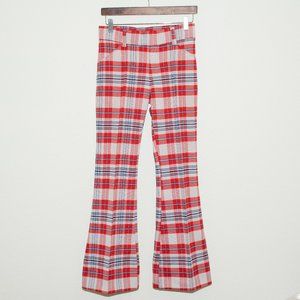 Vintage H Bar C California Ranchwear Red Plaid Pants
